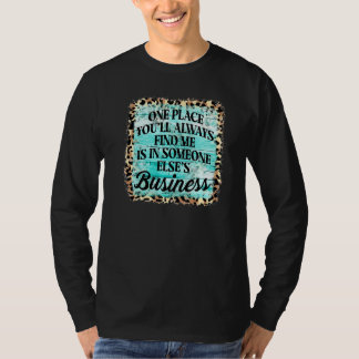 Camiseta Vintage One Place You'll Always Find Me Leopard