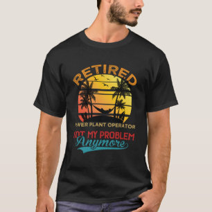 Camiseta Vintage, Operador de Central de Energia Aposentada