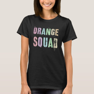 Camiseta Vintage Orange Squad War Game vencedores do Visto