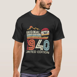 Camiseta Vintage Original 1940 Legenda de Aniversário Vinta