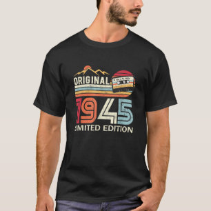 Camiseta Vintage Original 1945 Legenda de Aniversário Vinta