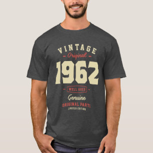 Camiseta Vintage Original 1962 61rua Aniversário