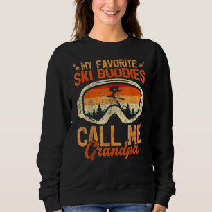 Camiseta Vintage Os Meus Amigos De Esqui Chamam-Me Avô A Es