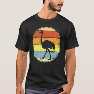 Camiseta Vintage Ostrich Retro Ostrich Silhouette Bird Anim