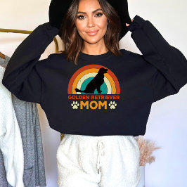 Camiseta Vintage Ouro Retriever Cachorro Mãe Sunset