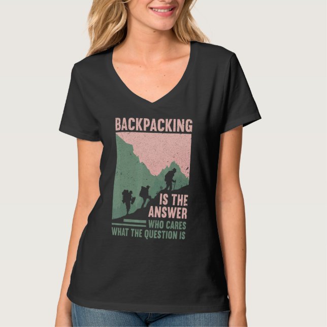 Camiseta Vintage Outdoor Camping Backpacking (Frente)