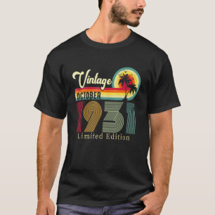 Camiseta Vintage Outubro De 1931 Aniversário Na Praia 91rua