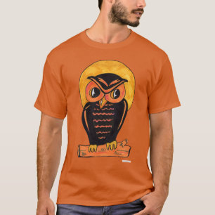 Camiseta Vintage Owl Halloween Cartoon