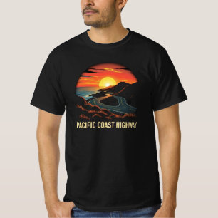 Camiseta Vintage Pacific Coast Highway Sunset - Califórnia
