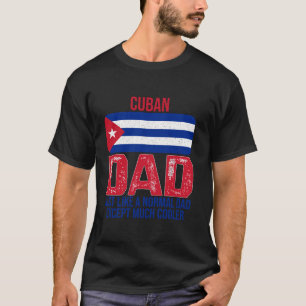 Camiseta Vintage Pai cubano Bandeira do Dia do Pai