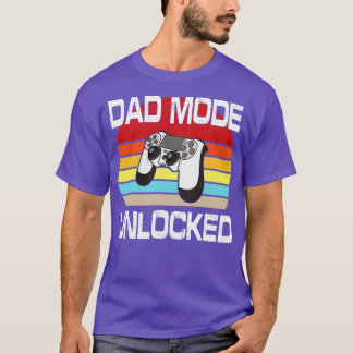 Camiseta Vintage Pai Mode Desbloqueado Feliz Para Mim Pai F