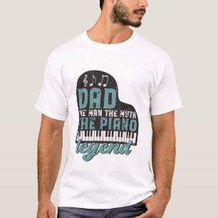 Camiseta Vintage Pai O Homem A Lenda Do Piano