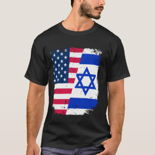 Camiseta Vintage - País Amizade ISRAEL - Bandeira Americana