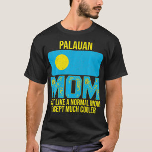 Camiseta Vintage Palauan Mãe Palau Flag Para Dia de as mães