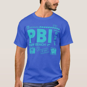 Camiseta Vintage Palm Beach Código do Aeroporto PBI Viagem