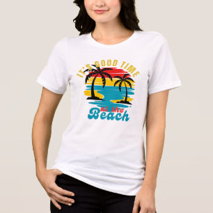Camiseta Vintage Palm Beach Summer Sea Adventure Canvas