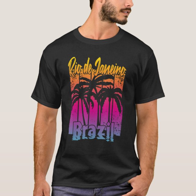 Camiseta Vintage Palm Tree do Rio de Janeiro (Frente)