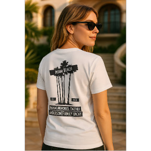 Camiseta Vintage Palm Tree Miami Beach Férias