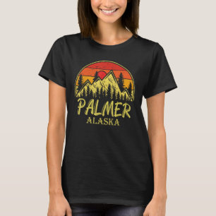 Camiseta Vintage Palmer Alaska Montanhas AK Hike Hiking Sou