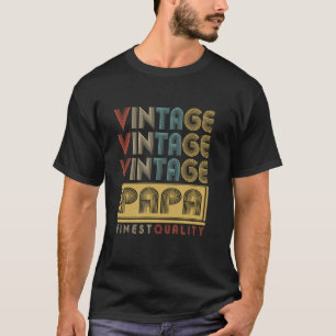 Camiseta Vintage Papa Retro Dia do Pai Avô Men T Shir