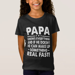 Camiseta Vintage Papa Sabe Tudo Dia de os pais Engraçado