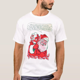 Camiseta Vintage Papai Noel desejando a alegria de Natal
