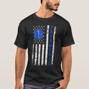 Camiseta Vintage Paramedic US Flag for Medical EMT EMS Medi