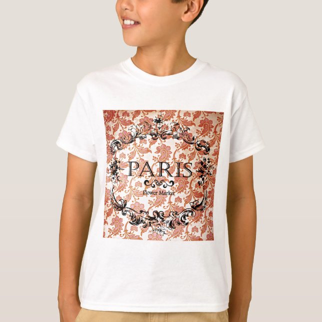 Camiseta Vintage Paris Damask (Frente)