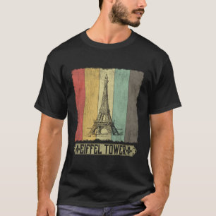 Camiseta Vintage Paris Eiffel Torre Rua Estrutural Arquitet