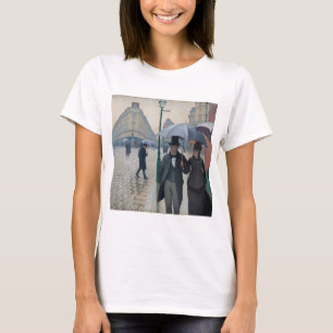 Camiseta Vintage Paris Street em um Dia de Chuva