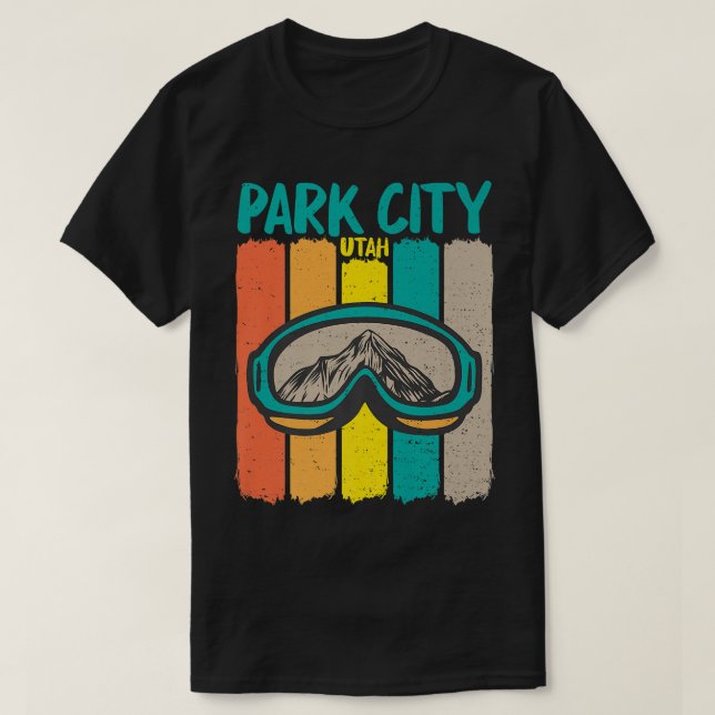 Camiseta Vintage Park Cidade Utah Snowboard (Frente do Design)