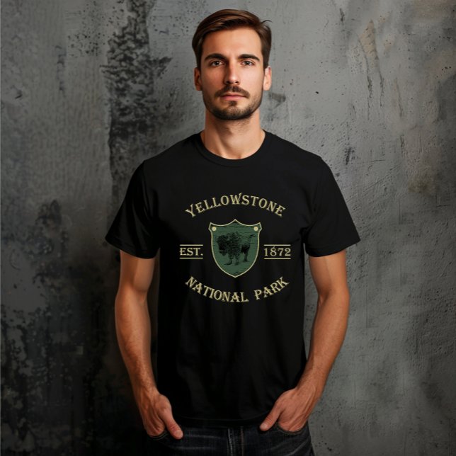 Camiseta Vintage Parque Nacional de Yellowstone (Criador carregado)