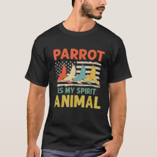 Camiseta Vintage Parrot Animais Sobreviventes Presente Pres