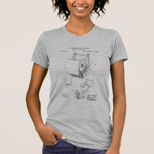 Camiseta Vintage Patent Art Blueprint Toilet Paper Holte