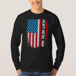 Camiseta Vintage Patriot do Pai de Metal Pesado América dos