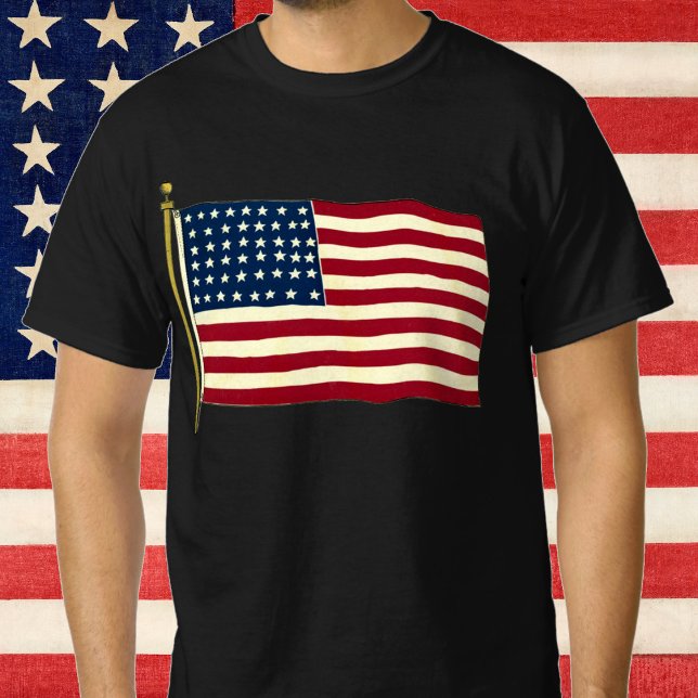 Camiseta Vintage Patriotic American Flag, 4 de julho (Criador carregado)
