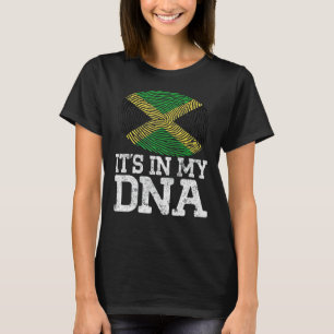 Camiseta Vintage Patriotic Está em Meu Dna Jamaica Flag Fin