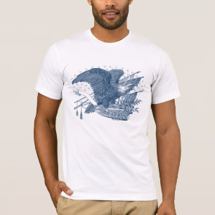 Camiseta Vintage Patriotic Screaming Eagle USA Flag Arrows