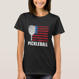 Camiseta Vintage Patriotic USA Pickleball Flag