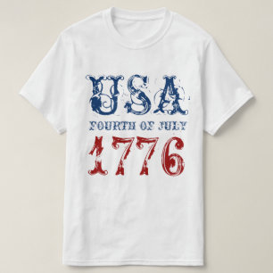 Camiseta Vintage patriótica 4 de julho de 1776 t shirt