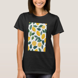 Camiseta Vintage Patterne Art Lemon Fruta Watercolor 2