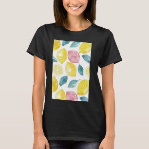 Camiseta Vintage Patterne Art Lemon Fruta Watercolor 4