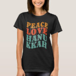 Camiseta Vintage Peace Love Hanukkah Jewah Menorah Chanuka<br><div class="desc">Vintage Peace Love Hanukkah judeu Menorah Chanukah Retro 1.</div>