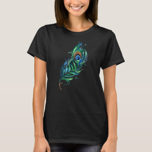 Camiseta Vintage Peacock Feather Graphic Animal