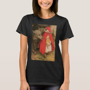 Camiseta Vintage Pequeno Chapeuzinho Vermelho e Grande Lobo