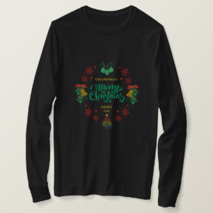 Camiseta Vintage personalizável da vovó Feliz Natal