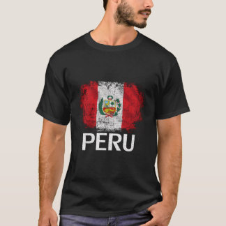 Camiseta Vintage Peru Flag For Peruvian Gift