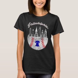 Camiseta Vintage Philadelphia Baseball Fans Skyline Retro P