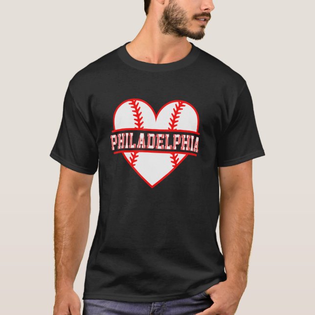 Camiseta Vintage Philadelphia Baseball Skyline Retro Philly (Frente)