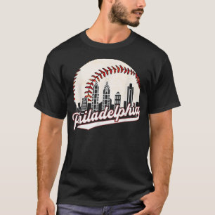 Camiseta Vintage Philadelphia Baseball Skyline Retro Philly